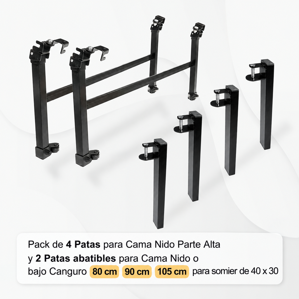 Juego de Patas Cama Nido Completo