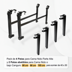 Juego de Patas Cama Nido Completo