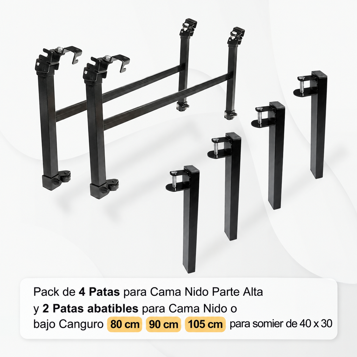 Juego de Patas Cama Nido Completo