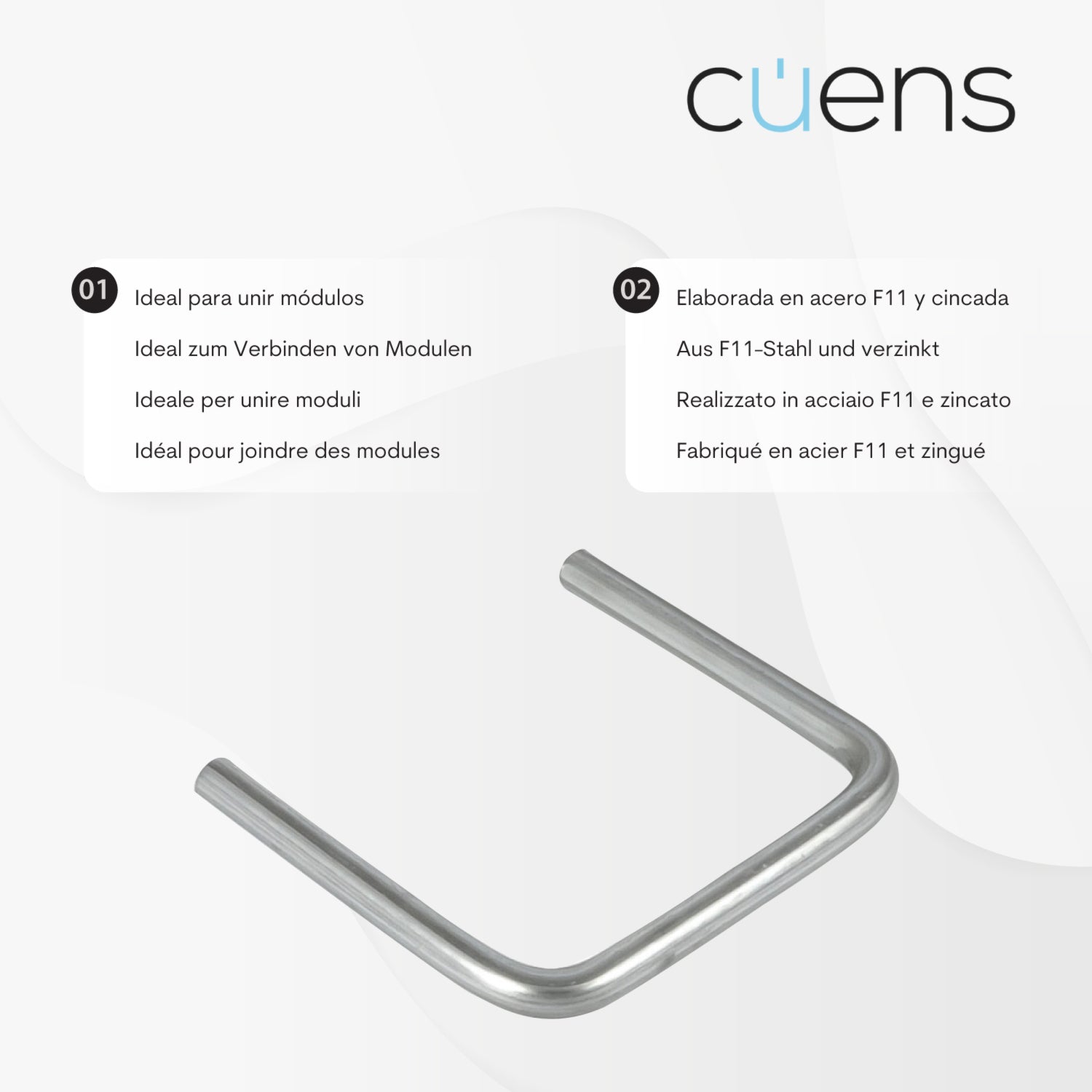 Unión de módulos en varilla