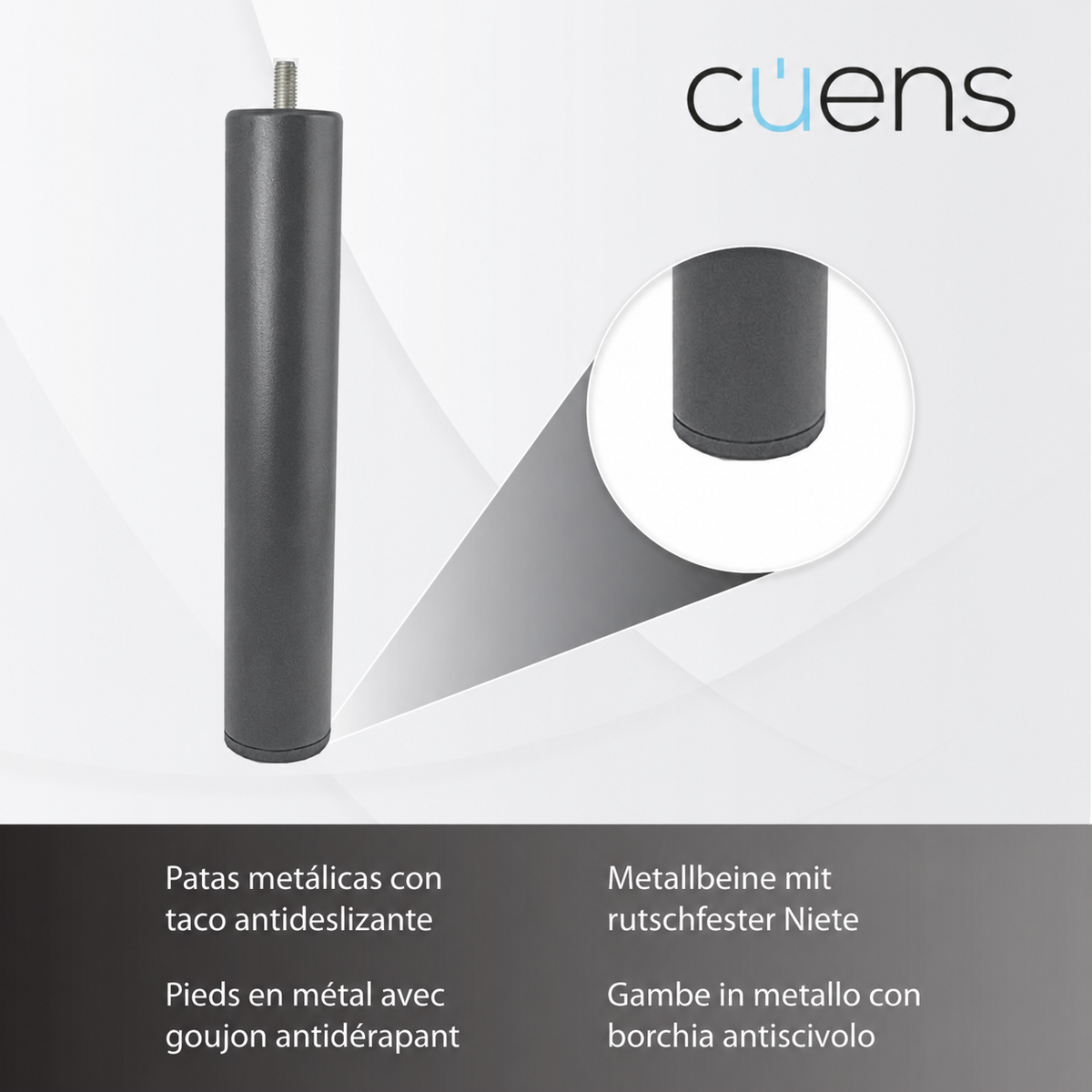 Juego 4 Patas Redondas Métricas 10 cm